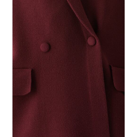 Ella Rafaelle Burgundy Knit Blazer Shacket Small Shacket Sweater Jacket - Picture 3 of 10